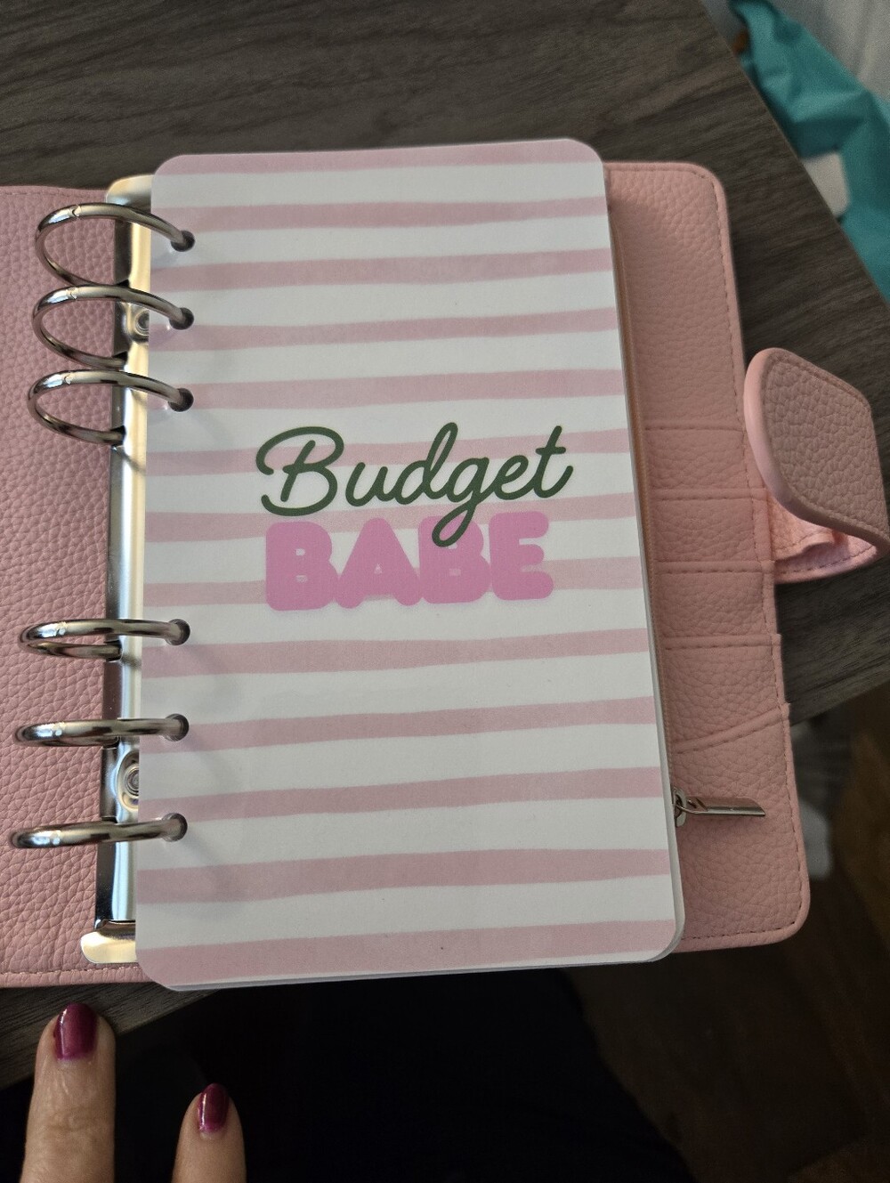 A6 Quilted Pink Women's Organizer - Picture 4 of 7